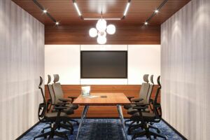 Wooden office ceiling design 