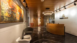 Artistic Office Reception Design