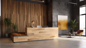 Office Reception Design Ideas for with industrial overlook