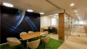 Bold Statement Wallpaper design for office space 